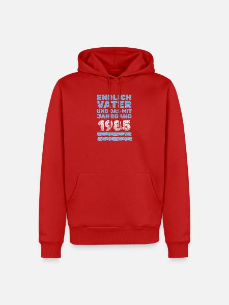 Vater 1985 - Männer Premium Bio Hoodie - Rot