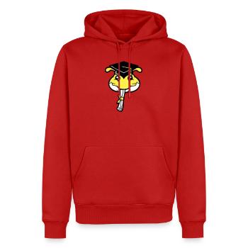 Caterpillar High School Graduation Passed College Worm - Men’s Premium Organic Hoodie - red - Front - Nico (187cm)