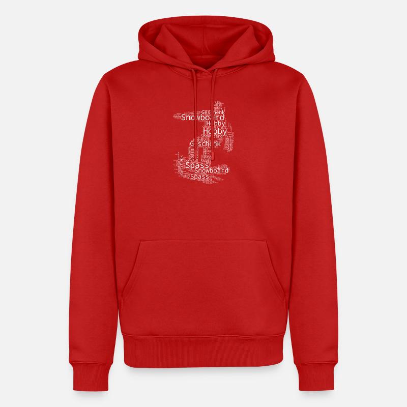 Illustration de snowboard pour snowboard - Sweat à capuche Premium bio Homme - rouge