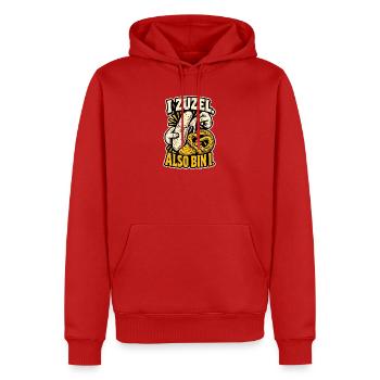 I zuzel also bin i - Männer Premium Bio Hoodie - Rot - Vorne - Nico (187cm)