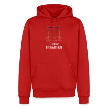 Leiter vom Rechenzentrum Gartenoutfit Gartenarbeit - Männer Premium Bio Hoodie - Rot - Vorne - Nico (187cm)