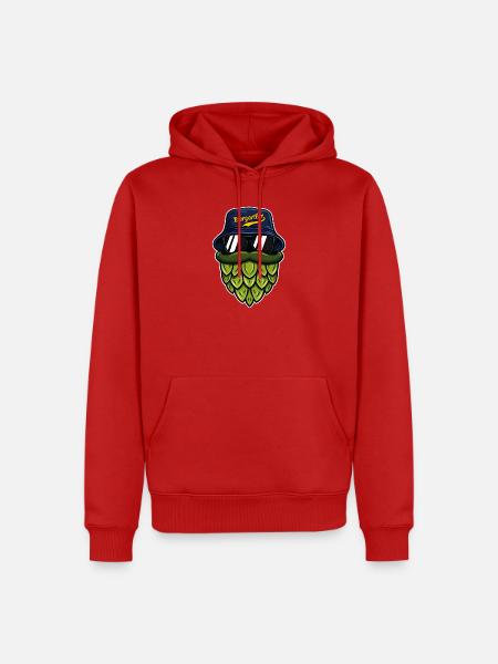 Hopfenheld im Biergarten - BucketHat - Männer Premium Bio Hoodie - Rot