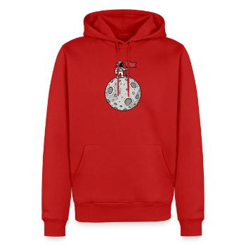 Mond Landung Astronaut Flagge Weltraum Vektor Shir - Männer Premium Bio Hoodie - Rot - Vorne - Nico (187cm)