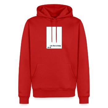 Rest KI - Männer Premium Bio Hoodie - Rot - Vorne - Nico (187cm)