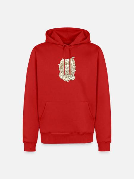 Doodle Skorpion - Männer Premium Bio Hoodie - Rot