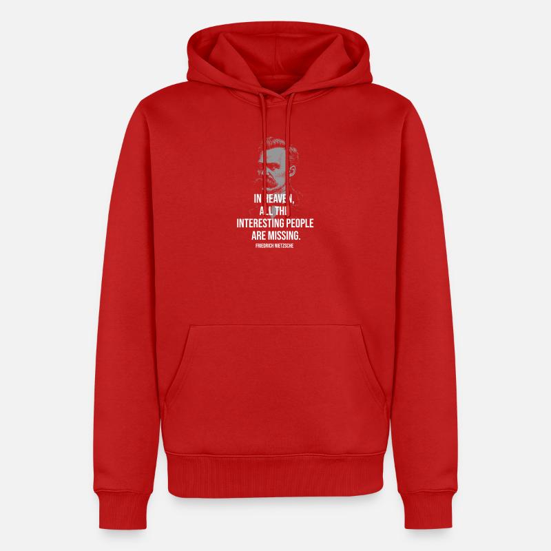 Citation de Nietzsche : Le paradis manquant : - Sweat à capuche Premium bio Homme - rouge