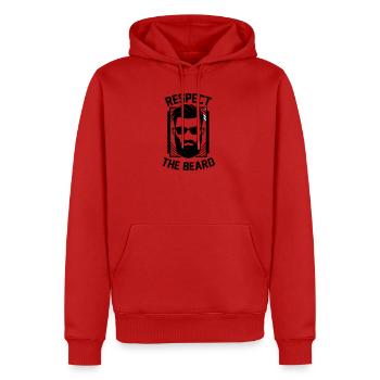 Respecter Le roi barbe respecte Barde - Sweat à capuche Premium bio Homme - rouge - Devant - Nico (187cm)