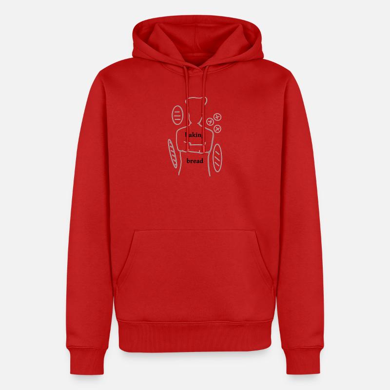 Baking Bread - Männer Premium Bio Hoodie - Rot