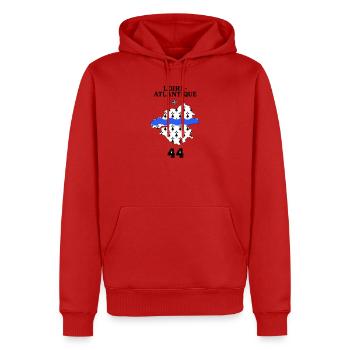 Loire Atlantique 44 - Sweat à capuche Premium bio Homme - rouge - Devant - Nico (187cm)
