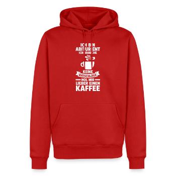 Abiturient Kaffee Abifeier Abi Abitur - Männer Premium Bio Hoodie - Rot - Vorne - Nico (187cm)