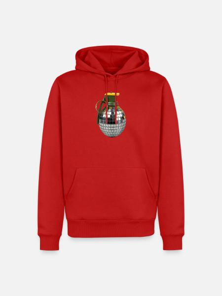Disco-Granate, Tanzbombe, Party-Detonator, - Männer Premium Bio Hoodie - Rot