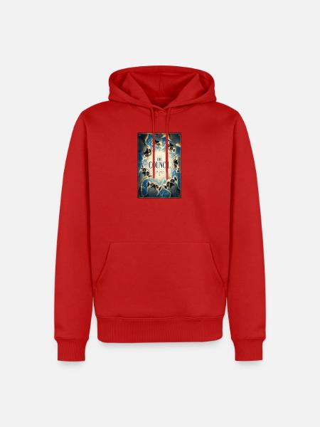 Der Eulenrat – Mystic Circle - Männer Premium Bio Hoodie - Rot