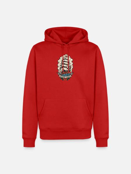 Schiff - Männer Premium Bio Hoodie - Rot