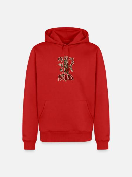 Krampus Warst brav Schad - Männer Premium Bio Hoodie - Rot