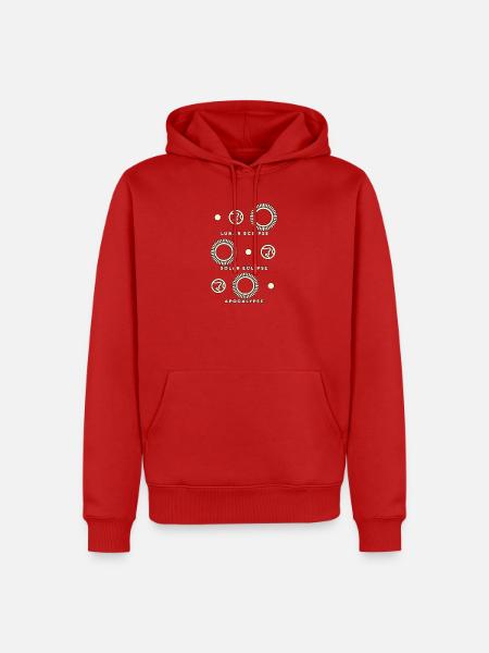 Finsternisse mit kosmischer Pointe - Männer Premium Bio Hoodie - Rot