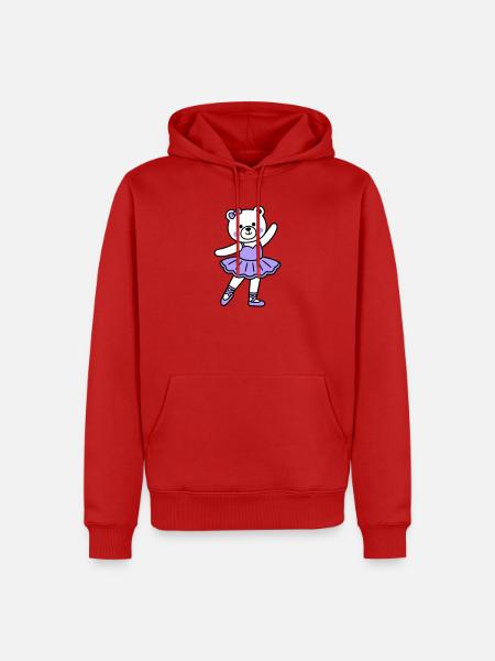Bear ballet - Men’s Premium Organic Hoodie - red