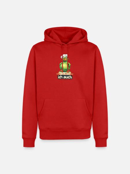 Frueher_leichter - Männer Premium Bio Hoodie - Rot