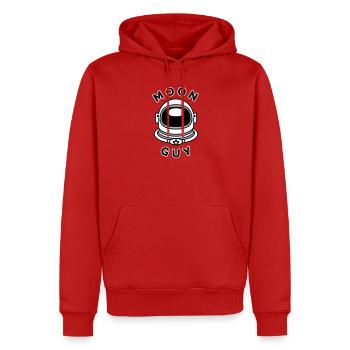 Moon Guy 2 (couleur changeante) - Sweat à capuche Premium bio Homme - rouge - Devant - Nico (187cm)