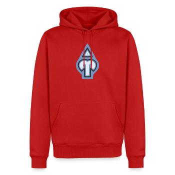 Zodiac Tribal Aries and Fire - Men’s Premium Organic Hoodie - red - Front - Nico (187cm)