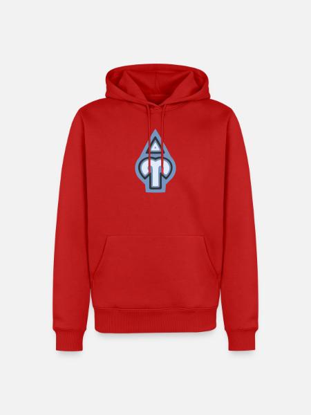 Tierkreis-Stammeswidder und Feuer - Männer Premium Bio Hoodie - Rot