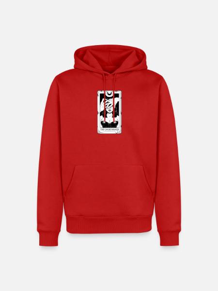 Die Überdenkerin Tarot-Porträt - Männer Premium Bio Hoodie - Rot