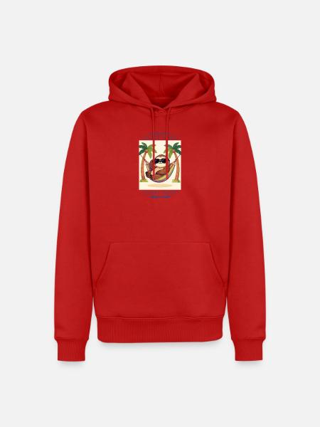 Südsee-Schlafsloth in Hängematte - Männer Premium Bio Hoodie - Rot