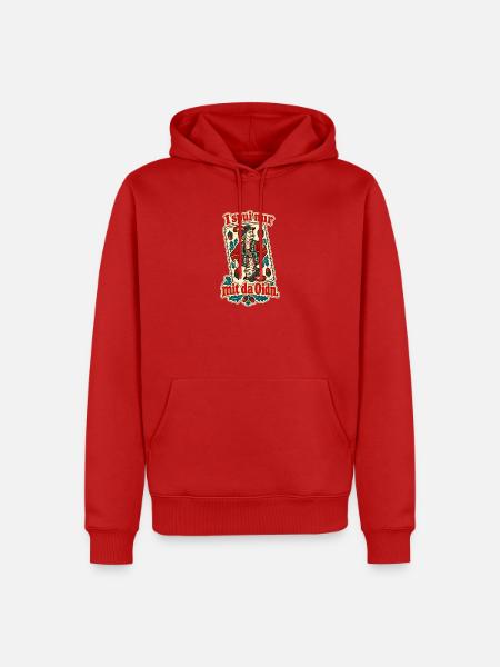 Schafkopf mit da Oidn - Männer Premium Bio Hoodie - Rot