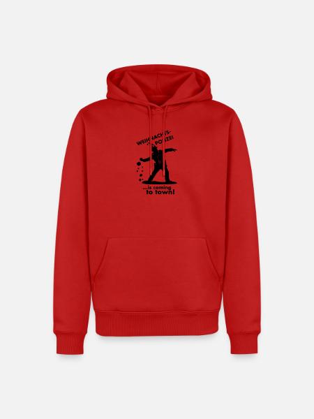 Weihnachtspolizei - Männer Premium Bio Hoodie - Rot