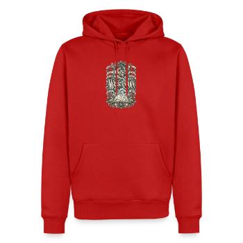 Wassermann – Frei, kreativ & visionär - Männer Premium Bio Hoodie - Rot - Vorne - Nico (187cm)