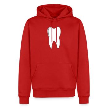 Backenzahn - Männer Premium Bio Hoodie - Rot - Vorne - Nico (187cm)