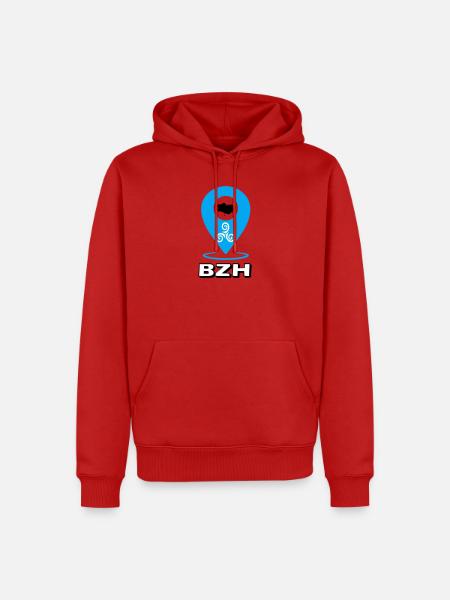 Triskel Breizh Blue - Men’s Premium Organic Hoodie - red