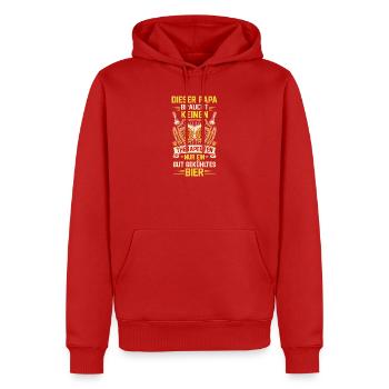 Beer Father Father's Day Dad - Men’s Premium Organic Hoodie - red - Front - Nico (187cm)