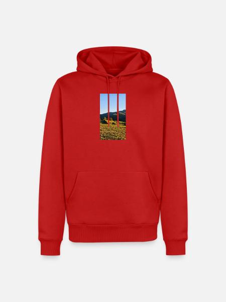 Golden Ridge Panorama - Männer Premium Bio Hoodie - Rot