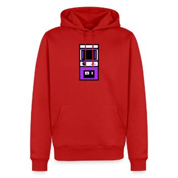 Nostalgischer Arcade Automat Gamer - Männer Premium Bio Hoodie - Rot - Vorne - Nico (187cm)