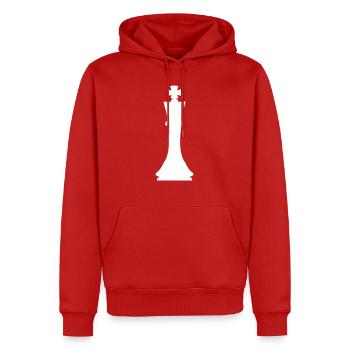 schachfigur könig - Männer Premium Bio Hoodie - Rot - Vorne - Nico (187cm)