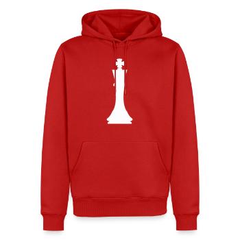 schachfigur könig - Männer Premium Bio Hoodie - Rot - Vorne - Nico (187cm)