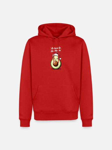 Avocado Weihnachten Geschenk - Männer Premium Bio Hoodie - Rot