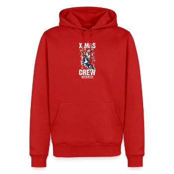 Weihnachts Crew Weihnachtsmann Einhorn - Männer Premium Bio Hoodie - Rot - Vorne - Nico (187cm)
