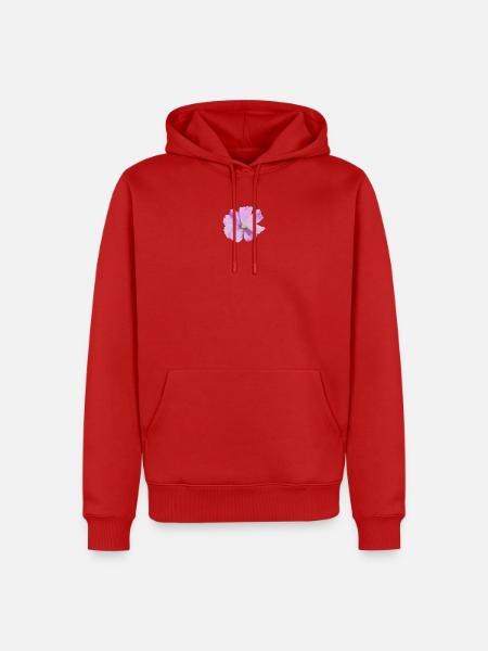 Lilas fleur aquarelle - Sweat à capuche Premium bio Homme - rouge