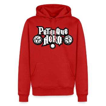 Petanque héro flex - Sweat à capuche Premium bio Homme - rouge - Devant - Nico (187cm)