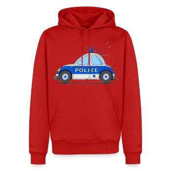 Polizeiauto Police Blau - Männer Premium Bio Hoodie - Rot - Vorne - Nico (187cm)