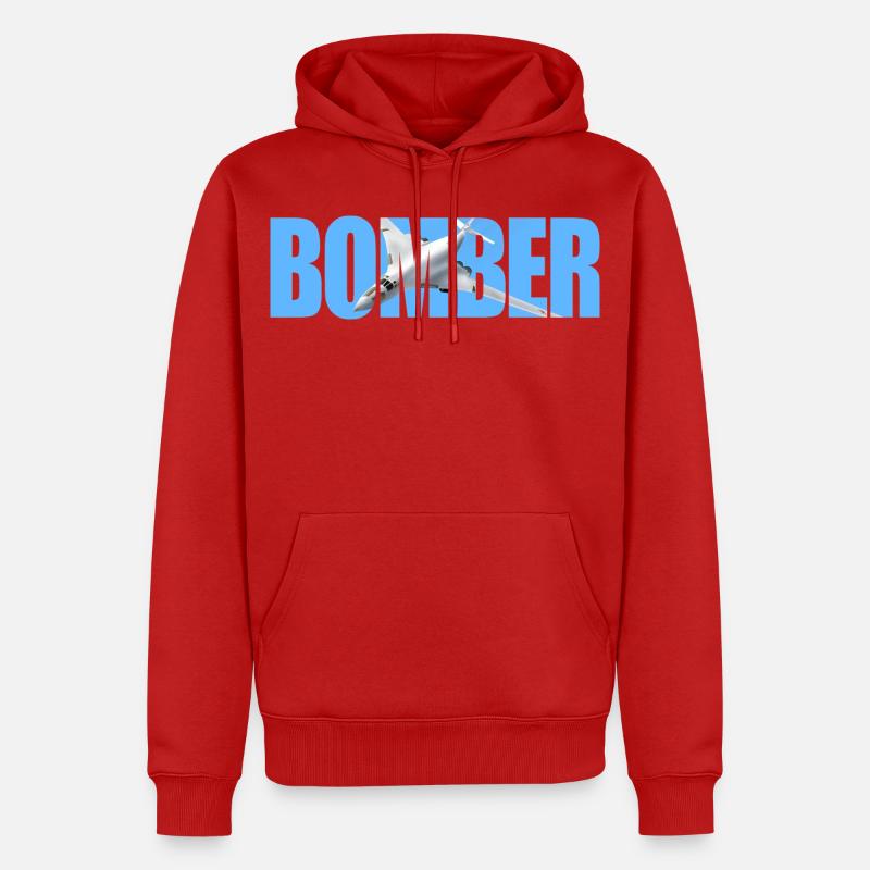 Bomber Tu-160 - Men’s Premium Organic Hoodie - red
