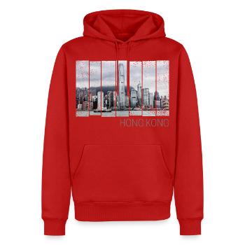 Hong Kong Island Skyline Vintage Panorama Souvenir - Männer Premium Bio Hoodie - Rot - Vorne - Nico (187cm)