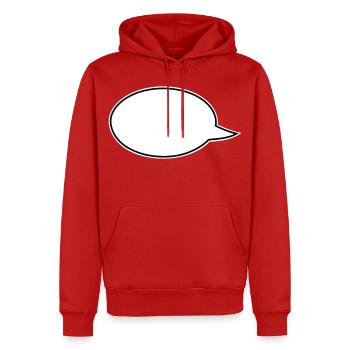 Speech Bubbles Comic Links - Men’s Premium Organic Hoodie - red - Front - Nico (187cm)