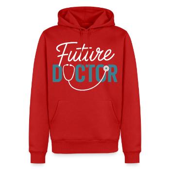 Future conception du stéthoscope Doctor - Sweat à capuche Premium bio Homme - rouge - Devant - Nico (187cm)