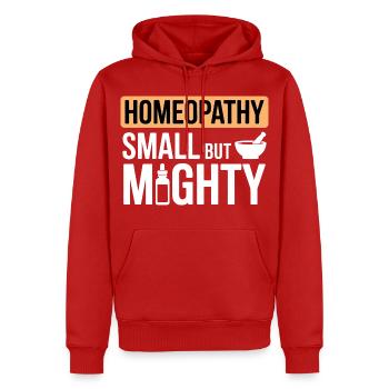 Certified Clinical Dilution Specialist Apparel  - Men’s Premium Organic Hoodie - red - Front - Nico (187cm)