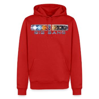 BIG BANG - URKNALL -  Das Universum im Reagenzglas - Männer Premium Bio Hoodie - Rot - Vorne - Nico (187cm)