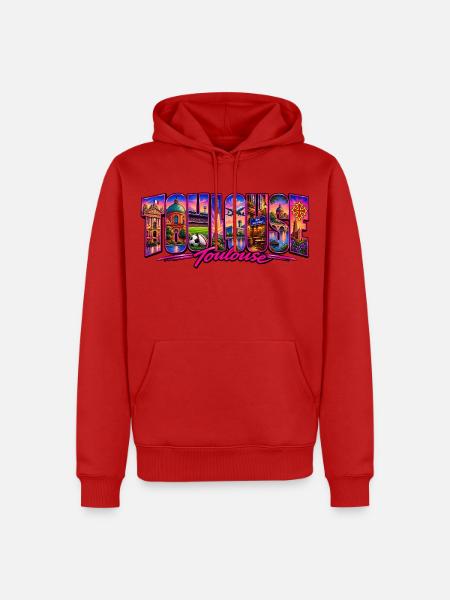 Toulouse - Männer Premium Bio Hoodie - Rot