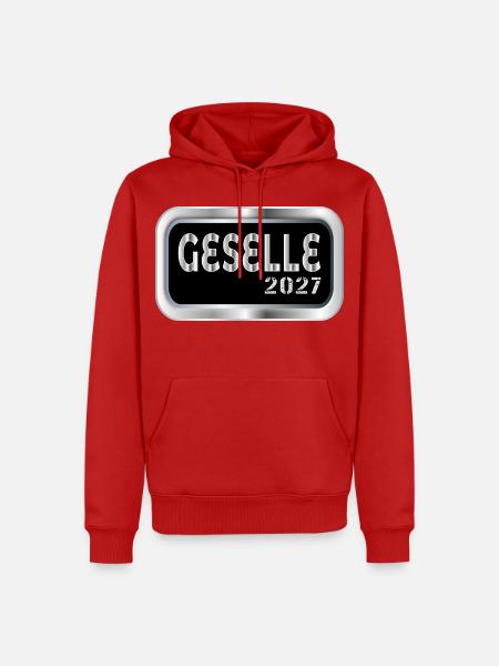 Gesellenprüfung Geselle 2027 - Männer Premium Bio Hoodie - Rot