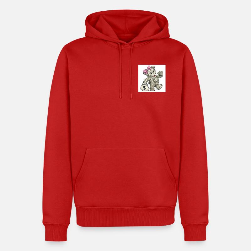 8d2916a348f8bb9dbc2e95bc656aa867 - Männer Premium Bio Hoodie - Rot
